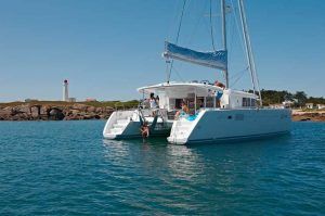 Lagoon 450 Sailing Catamaran for bare boat and skippered charters in Greece by Catamaran Charter Greece.