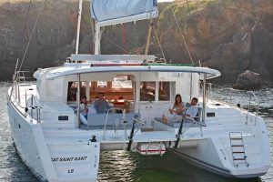 Lagoon 450 Sailing Catamaran for bare boat and skippered charters in Greece by Catamaran Charter Greece.