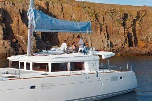 Lagoon 450 Sailing Catamaran for bare boat and skippered charters in Greece by Catamaran Charter Greece.