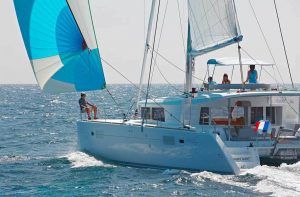 Lagoon 450 Sailing Catamaran for bare boat and skippered charters in Greece by Catamaran Charter Greece.