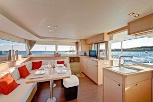 Lagoon 450 Sailing Catamaran for bare boat and skippered charters in Greece by Catamaran Charter Greece.