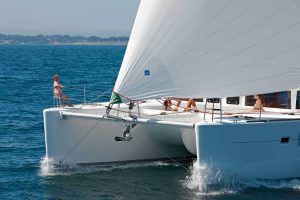 Lagoon 450 Sailing Catamaran for bare boat and skippered charters in Greece by Catamaran Charter Greece.