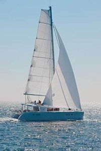 Lagoon 450 Sailing Catamaran for bare boat and skippered charters in Greece by Catamaran Charter Greece.