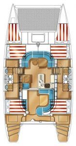 Nautitech 441 sailing catamaran for bareboat and skippered charters in Greece by Catamaran Charter Greece