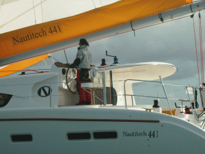 Nautitech 441 sailing catamaran for bareboat and skippered charters in Greece by Catamaran Charter Greece