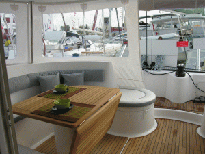 Nautitech 441 sailing catamaran for bareboat and skippered charters in Greece by Catamaran Charter Greece