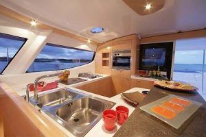 Salina 48 catamaran charter Greece