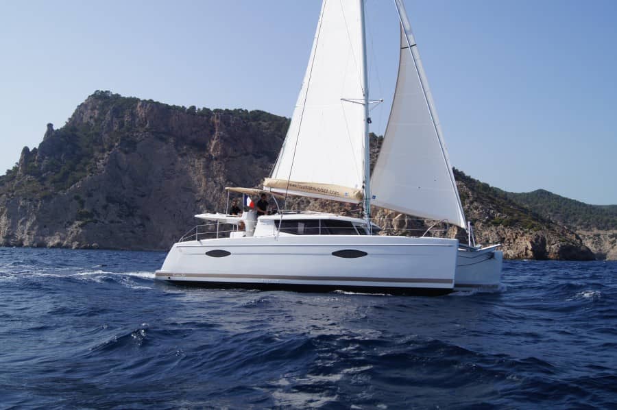 Helia 44 Catamaran Charter Greece 5 min