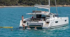 Fountain Pajot Saona 47 Catamaran Charter Greece