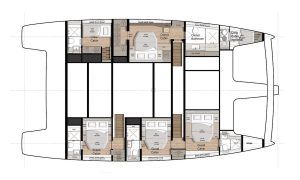 Sunreef 60 Catamaran Charter Greece Layout