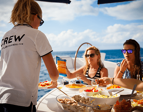 Crewed Catamaran Charter Greecea Hostess Crew