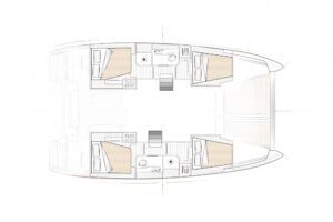 Excess 12 Catamaran Charter Greece Layout 2