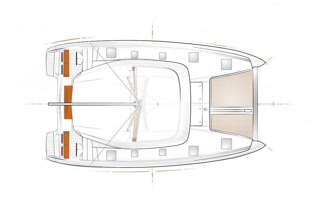 Excess 12 Catamaran Charter Greece layout 3