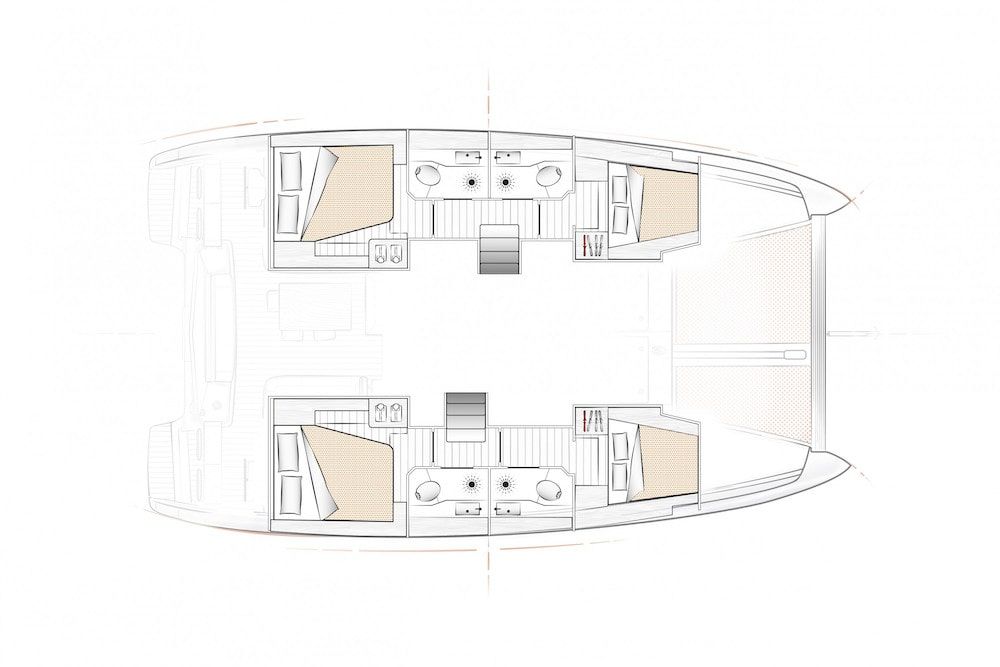 Excess 12 Catamaran Charter Greece layout 4