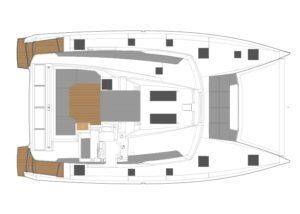 Fountaine Pajot Elba 45 Catamaran Charter Greece Layout 2