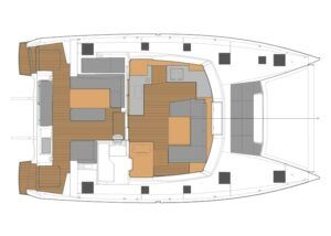 Fountaine Pajot Elba 45 Catamaran Charter Greece Layout 3