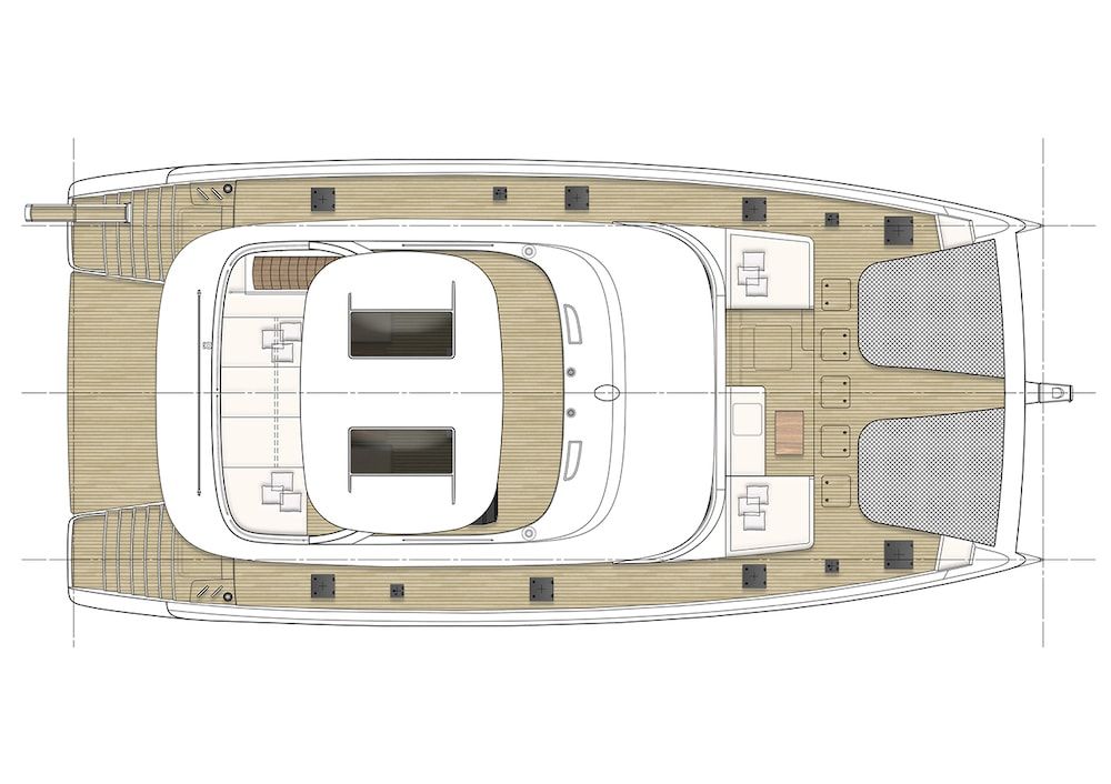 Sunreef 80 Genny layout Catamaran Charter Greece 1