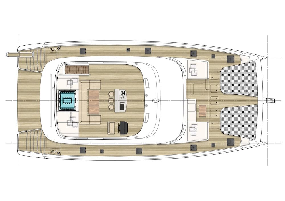 Sunreef 80 Genny layout Catamaran Charter Greece 2