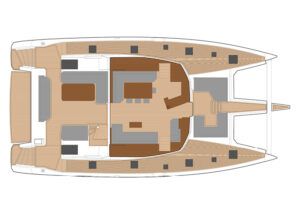 Samana 59 Catamaran Charter Greece Layout 1