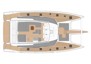 Samana 59 Catamaran Charter Greece Layout 3