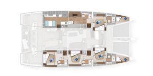 Lagoon Sixty 5 Catamaran Charter Greece Layout 1