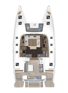 Lagoon 51 Catamaran Charter Greece Layout 4