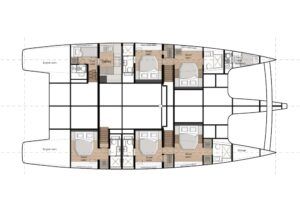 Sunreef 70 Catamaran Charter Greece Layout 4