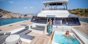 Fountaine Pajot Alegria 67 Power Catamaran Charter Greece 14