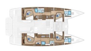 Lagoon 55 Crewed Catamaran Charter Greece Layout 2