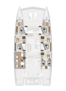 Lagoon Sixty 7 Catamaran Charter Greece Layout