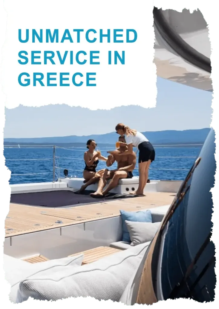 UNMATCHED SERVICE Catamarans Charter Greece New Min Unmatched Service Greece