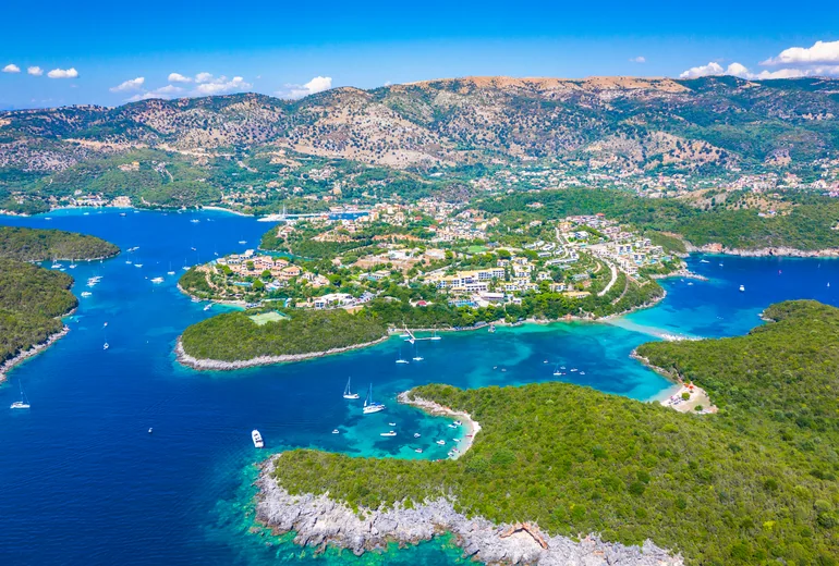 Catamaran sailing in Greek meltemi conditions